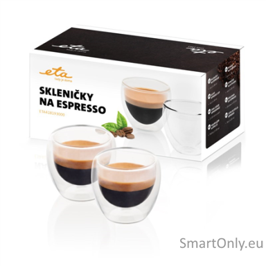 ETA | Espresso cups | ETA418193000 | For espresso coffee | 2 pc(s) | Double glass | Glass ETA | Espresso cups | ETA418193000 | For espresso coffee | 2 pc(s) | Double glass | Glass