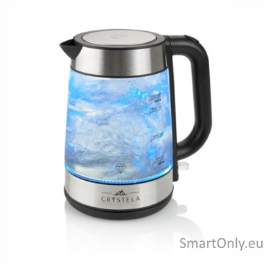 ETA ETA615390000 Standard kettle 2200 W 1.7 L Glass 360° rotational base Stainless steel/Black ETA ETA615390000 Standard kettle 2200 W 1.7 L Glass 360° rotational base Stainless steel/Black