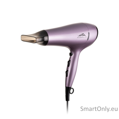 ETA Hair Dryer ETA431990000 Rosalia 2200 W, Number of temperature settings 3, Ionic function, Diffuser nozzle, Purple ETA Hair Dryer ETA431990000 Rosalia 2200 W, Number of temperature settings 3, Ionic function, Diffuser nozzle, Purple