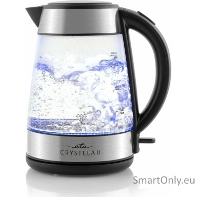 ETA Kettle | Crystela II 1154 90000 | 2200 W | Electric | 1.7 L | Glass | 360° rotational base | Glass ETA Kettle | Crystela II 1154 90000 | 2200 W | Electric | 1.7 L | Glass | 360° rotational base | Glass