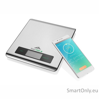 ETA Kitchen scales with smart application  Nutri Vital Maximum weight (capacity) 5 kg Graduation 1 g Display type LCD Silver