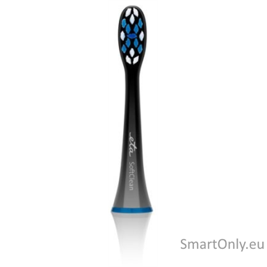 ETA Toothbrush replacement SoftClean ETA070790600 Heads, For adults, Number of brush heads included 2, Black ETA Toothbrush replacement SoftClean ETA070790600 Heads, For adults, Number of brush heads included 2, Black