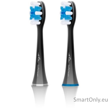 ETA Toothbrush replacement SoftClean ETA070790600 Heads, For adults, Number of brush heads included 2, Black ETA Toothbrush replacement SoftClean ETA070790600 Heads, For adults, Number of brush heads included 2, Black