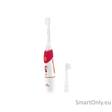 ETA Toothbrush | Sonetic ETA071090030 | Battery operated | For kids | Number of brush heads included 2 | Number of teeth brushing modes 1 | Red/White ETA Toothbrush | Sonetic ETA071090030 | Battery operated | For kids | Number of brush heads included 2 | Number of teeth brushing modes 1 | Red/White
