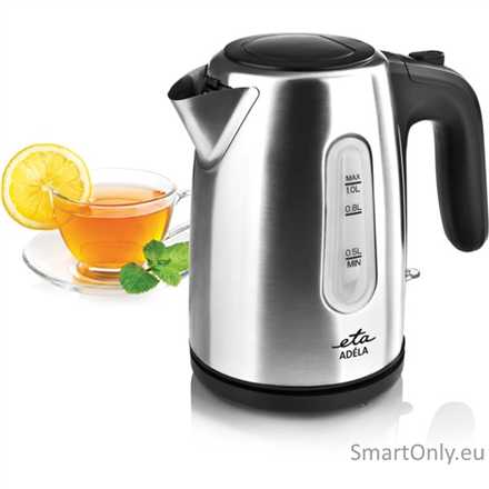 ETA Kettle | ETA160490000 ADÉLA | Electric | 1600 W | 1 L | Stainless Steel | 360° rotational base | Stainless Steel 7 ETA Kettle | ETA160490000 ADÉLA | Electric | 1600 W | 1 L | Stainless Steel | 360° rotational base | Stainless Steel 7
