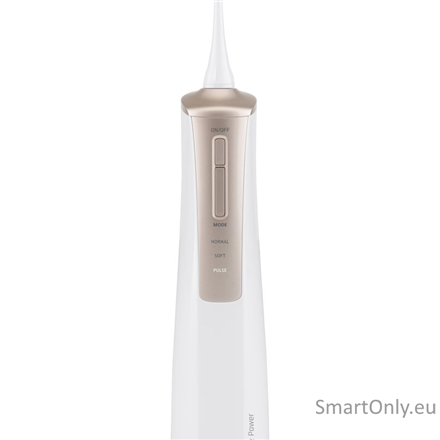 ETA Oral Irrigator Sonetic ETA270890000 Cordless, 200 ml, Number of heads 2, White/Gold 2