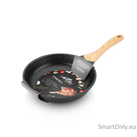 ETA | Pan | ETA792990000 TITANIUM II | Universal | Diameter 24 cm | Electric, induction, gas, glass ceramics | Suitable for induction hob | Fixed handle | Black 4