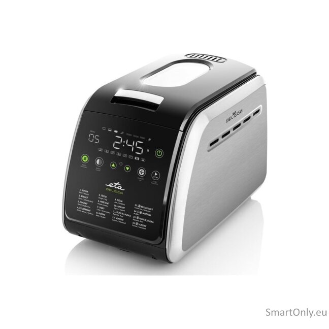ETA | Bread maker | Delicca II ETA714990030 | Power 850 W | Number of programs 12 | Display Yes | Black/Stainless steel 6 ETA | Bread maker | Delicca II ETA714990030 | Power 850 W | Number of programs 12 | Display Yes | Black/Stainless steel 6