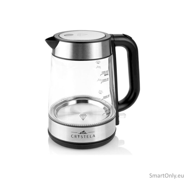 ETA ETA615390000 Standard kettle 2200 W 1.7 L Glass 360° rotational base Stainless steel/Black 1 ETA ETA615390000 Standard kettle 2200 W 1.7 L Glass 360° rotational base Stainless steel/Black 1