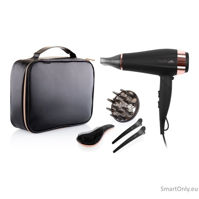 ETA Hair Care Gift Set ETA732090020 Fenité 2200 W, Number of temperature settings 3, Ionic function, Diffuser nozzle, Black Edition 7 ETA Hair Care Gift Set ETA732090020 Fenité 2200 W, Number of temperature settings 3, Ionic function, Diffuser nozzle, Black Edition 7