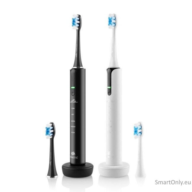 ETA Set of Electric Toothbrushes | ETA270990000 Sonetic | Rechargeable | For adults | Number of brush heads included 4 | Number of teeth brushing modes 5 | Black/White