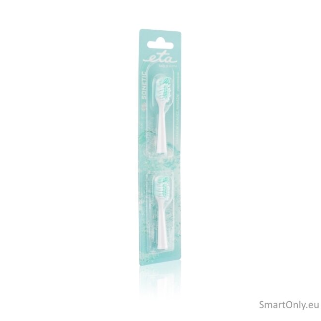 ETA Toothbrush replacement for ETA0709 Heads, For adults, Number of brush heads included 2, White ETA Toothbrush replacement for ETA0709 Heads, For adults, Number of brush heads included 2, White