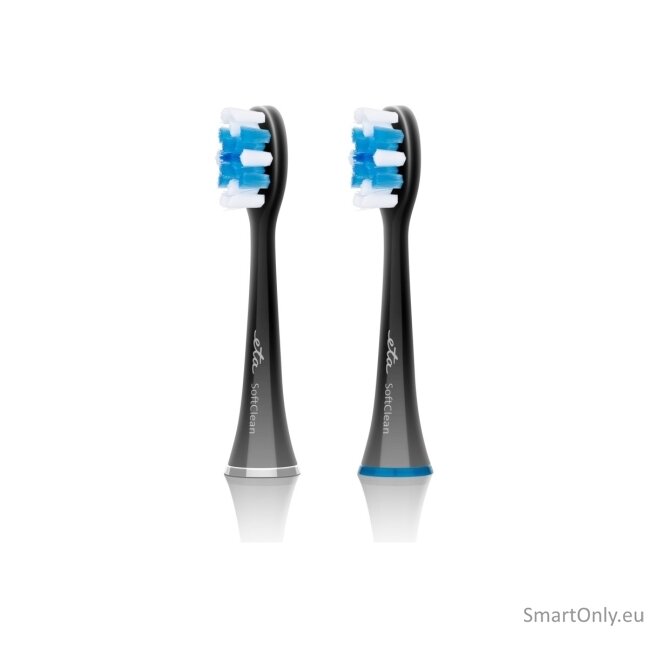 ETA Toothbrush replacement SoftClean ETA070790600  Heads, For adults, Number of brush heads included 2, Black 3