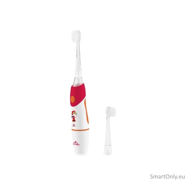 ETA Toothbrush | Sonetic ETA071090030 | Battery operated | For kids | Number of brush heads included 2 | Number of teeth brushing modes 1 | Red/White 3