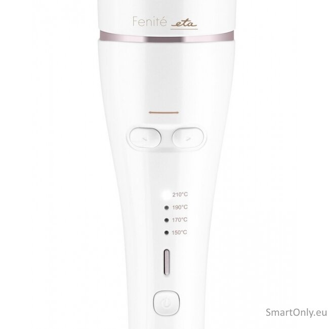 ETA Fenité Curling Iron ETA932790000 Ion conditioning Temperature (max) 210 °C Number of heating levels 4 Display No display 33 W White 3 ETA Fenité Curling Iron ETA932790000 Ion conditioning Temperature (max) 210 °C Number of heating levels 4 Display No display 33 W White 3