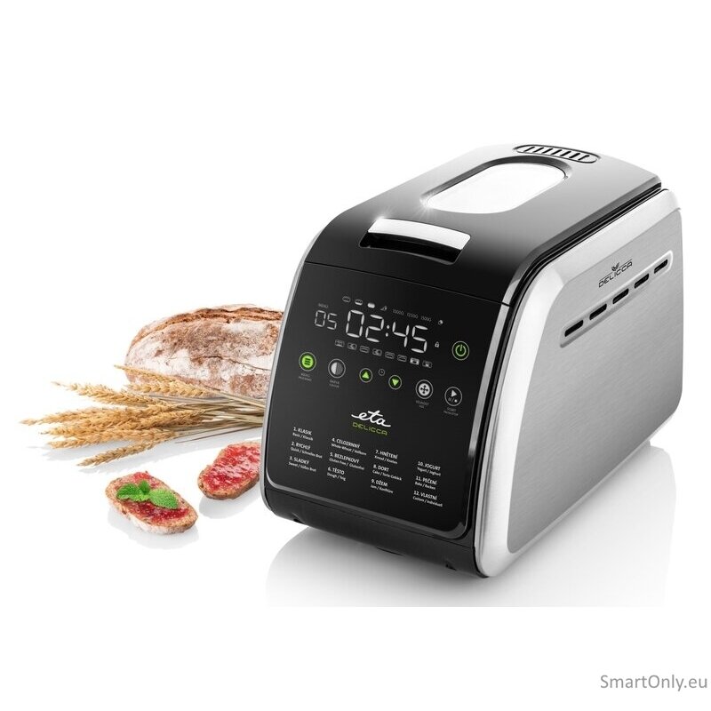 ETA | Bread maker | Delicca II ETA714990030 | Power 850 W | Number of programs 12 | Display Yes | Black/Stainless steel 1
