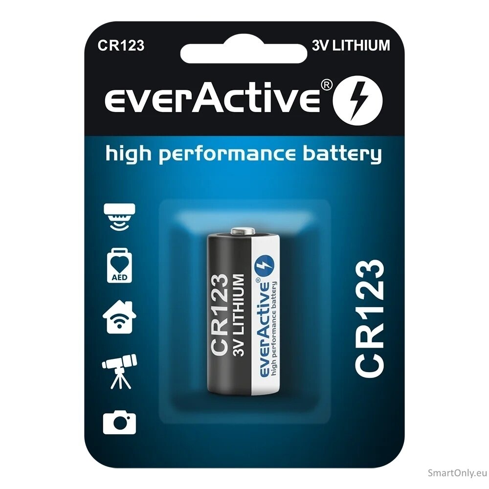 everActive CR123 ličio baterija 1 vnt. everActive CR123 ličio baterija 1 vnt.