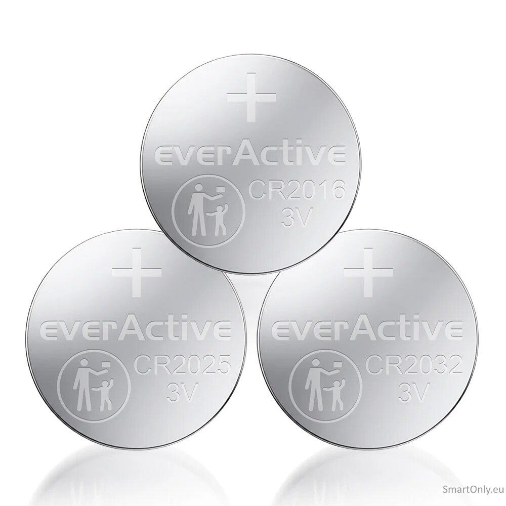 EverActive ličio baterijų rinkinys 4 x CR2032 2 x CR2025 2 x CR2016 2