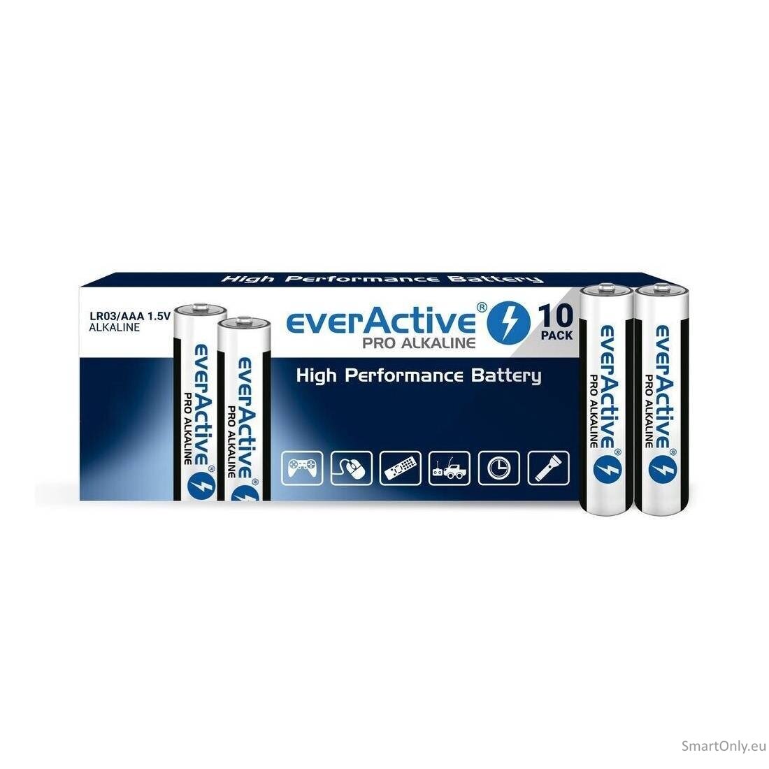 EverActive AAA LR03 Pro šarminės baterijos 10 vnt. EverActive AAA LR03 Pro šarminės baterijos 10 vnt.