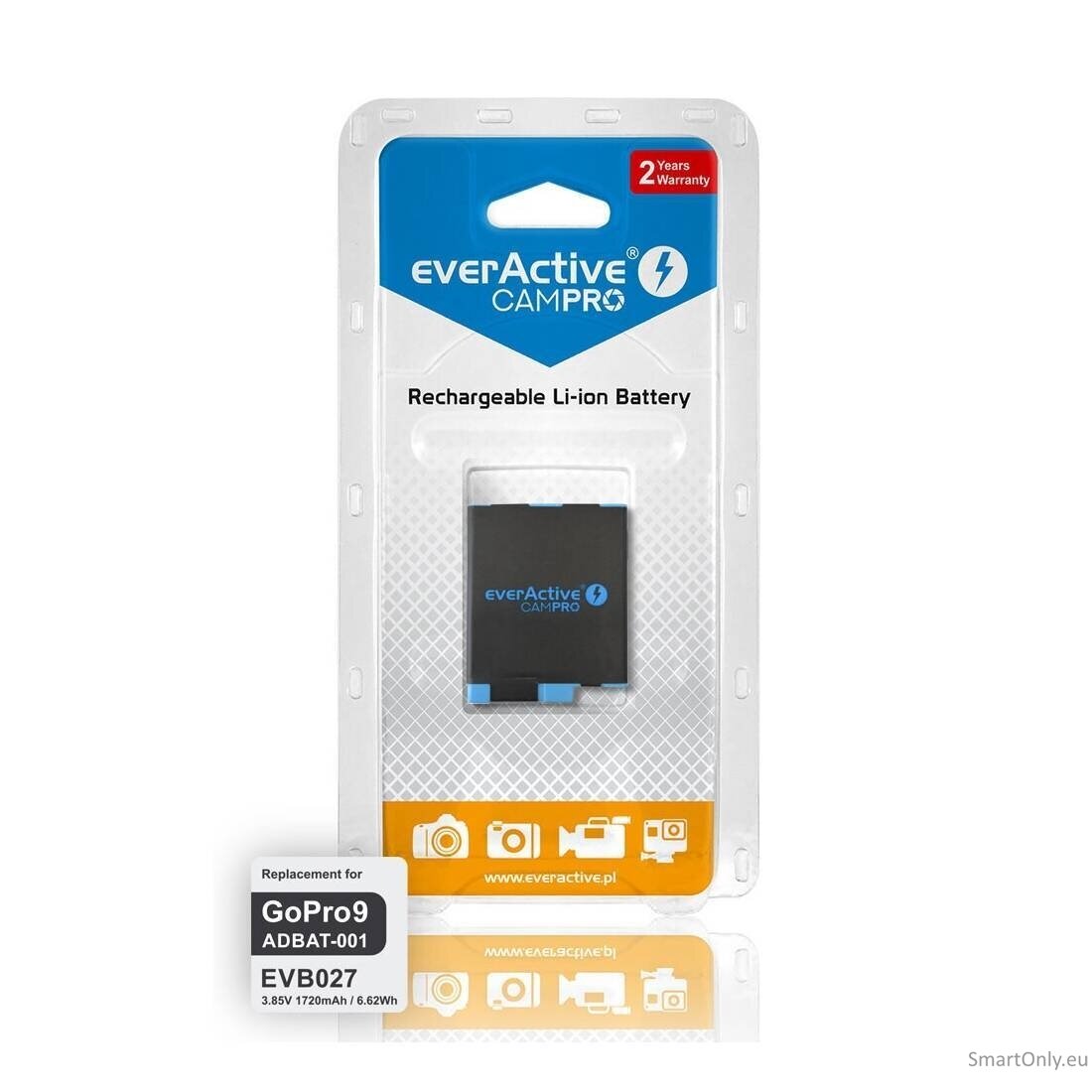 EverActive CamPRO GoPro Li-ion įkraunama baterija EverActive CamPRO GoPro Li-ion įkraunama baterija