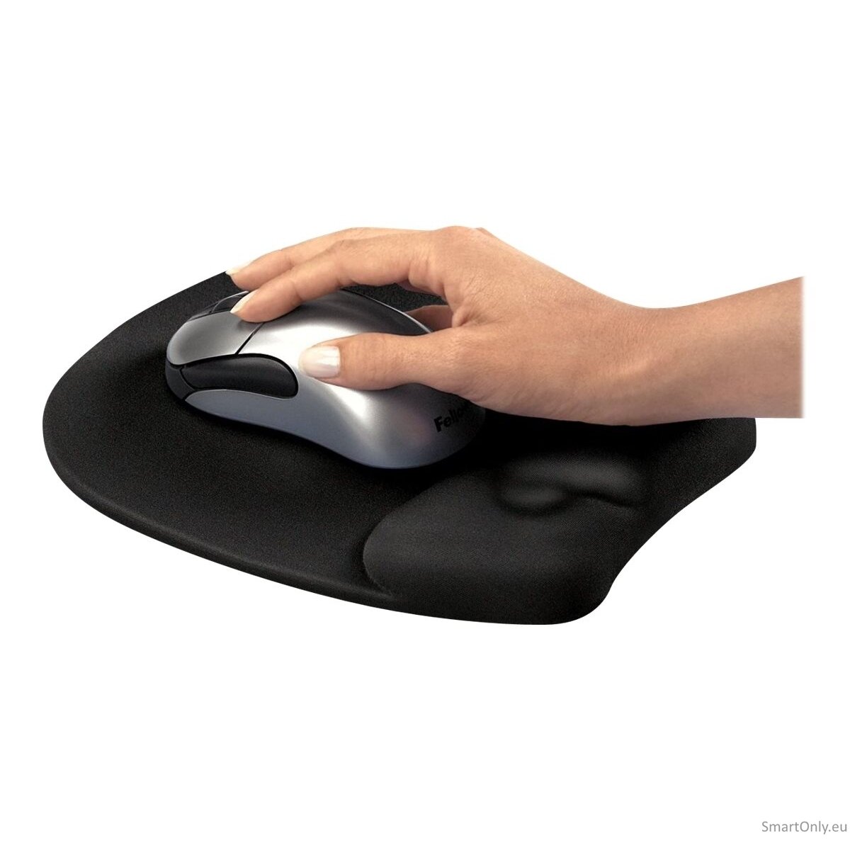 Fellowes | Mouse pad with wrist pillow | 202 x 235 x 25.4 mm | Black 1 Fellowes | Mouse pad with wrist pillow | 202 x 235 x 25.4 mm | Black 1