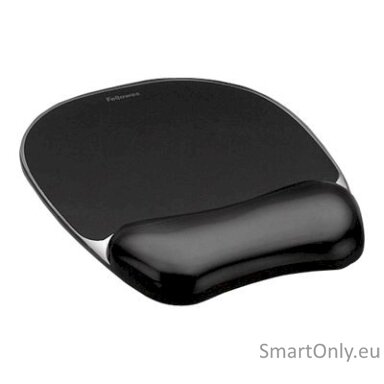 Fellowes | Mouse pad with wrist support CRYSTAL | Mouse pad with wrist pillow | 202 x 235 x 25 mm | Black Fellowes | Mouse pad with wrist support CRYSTAL | Mouse pad with wrist pillow | 202 x 235 x 25 mm | Black