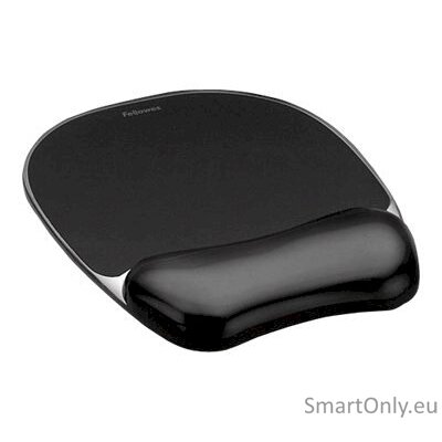 Fellowes | Mouse pad with wrist support CRYSTAL | Mouse pad with wrist pillow | 202 x 235 x 25 mm | Black Fellowes | Mouse pad with wrist support CRYSTAL | Mouse pad with wrist pillow | 202 x 235 x 25 mm | Black