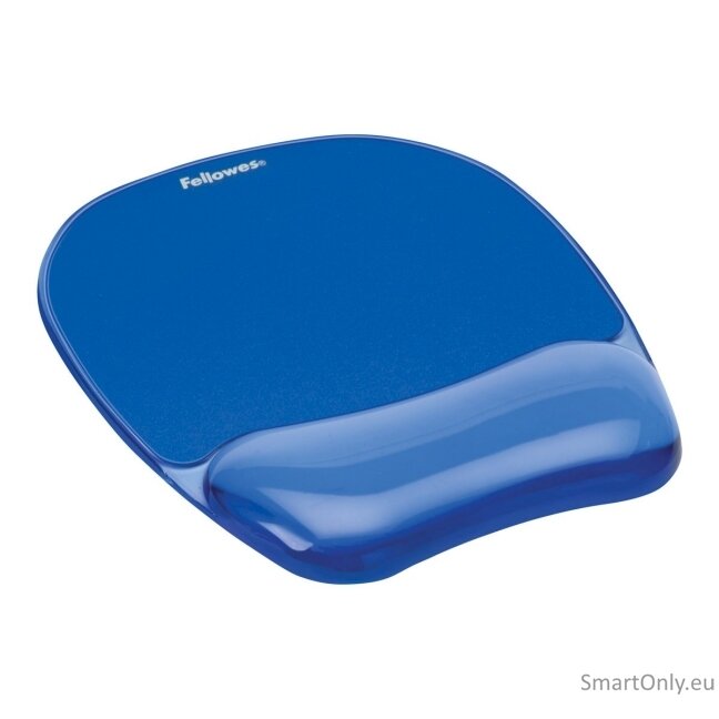 Fellowes | Mouse pad with wrist support CRYSTAL | Mouse pad with wrist pillow | 230 x 202 x 32 mm | Blue 1