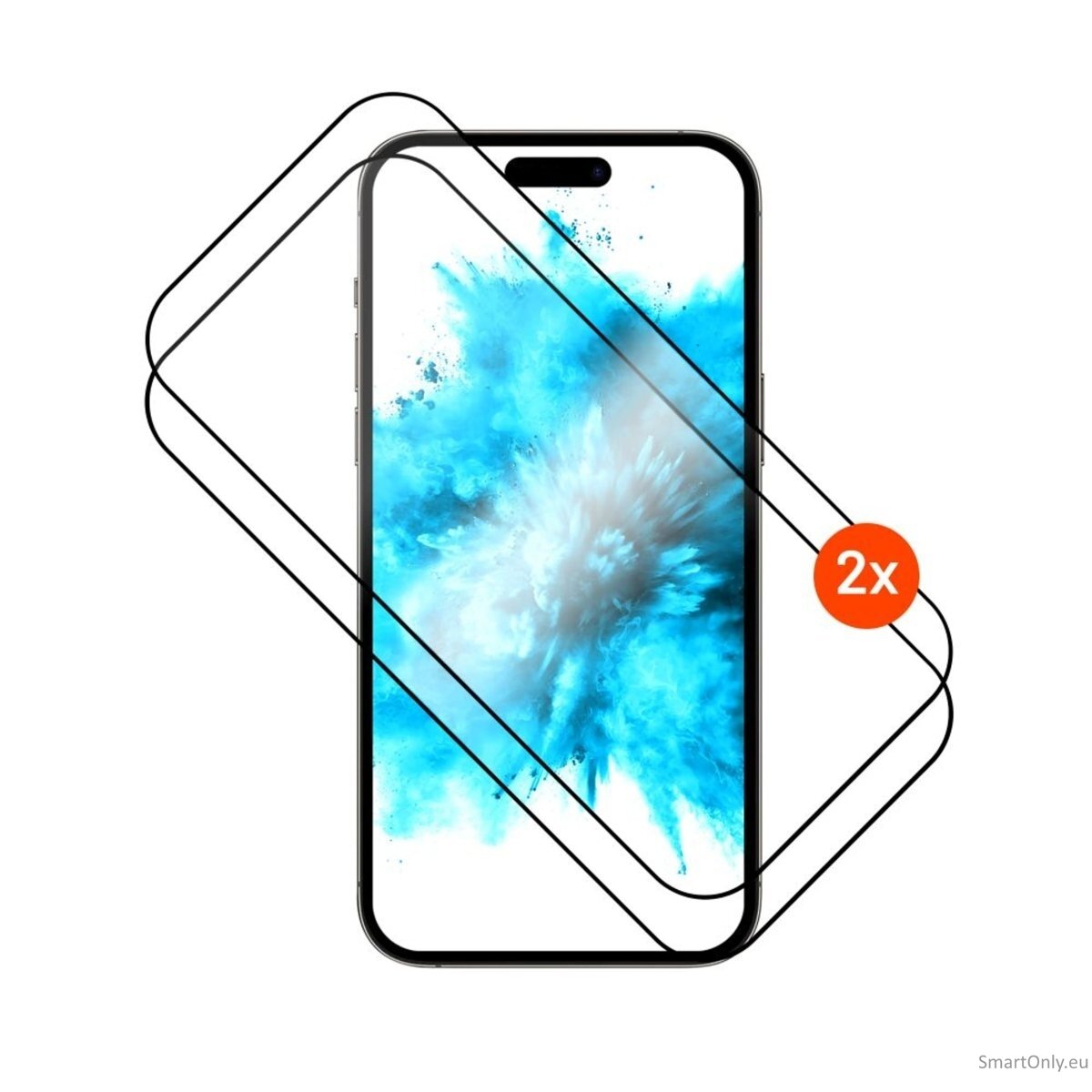 FIXED Full Cover 2,5D Tempered Glass with applicator for Apple iPhone 17 Pro, 2 pcs, black