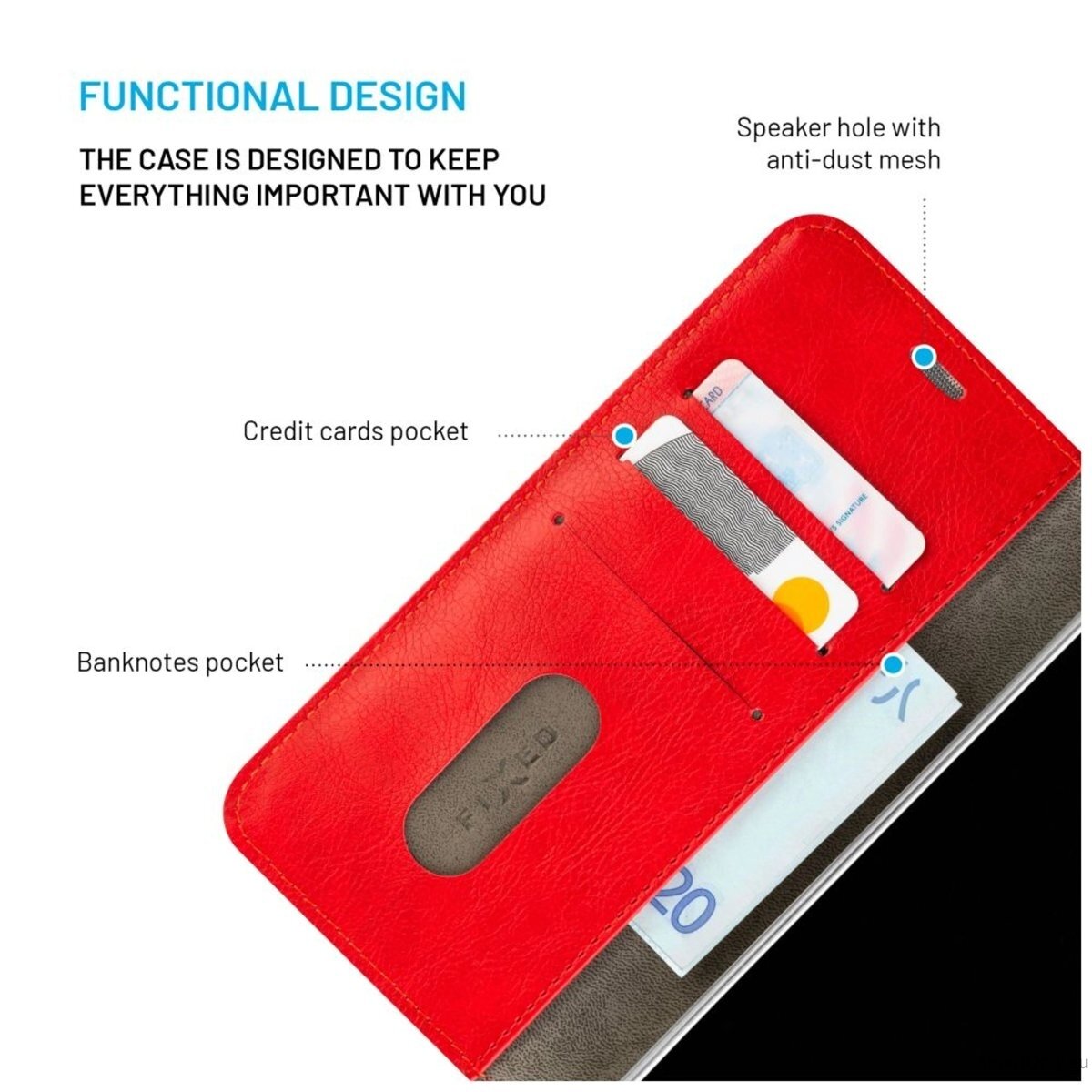 Fixed Opus | Book Case | Samsung | Galaxy A36 5G/A56 5G | Leather | Red 2 Fixed Opus | Book Case | Samsung | Galaxy A36 5G/A56 5G | Leather | Red 2