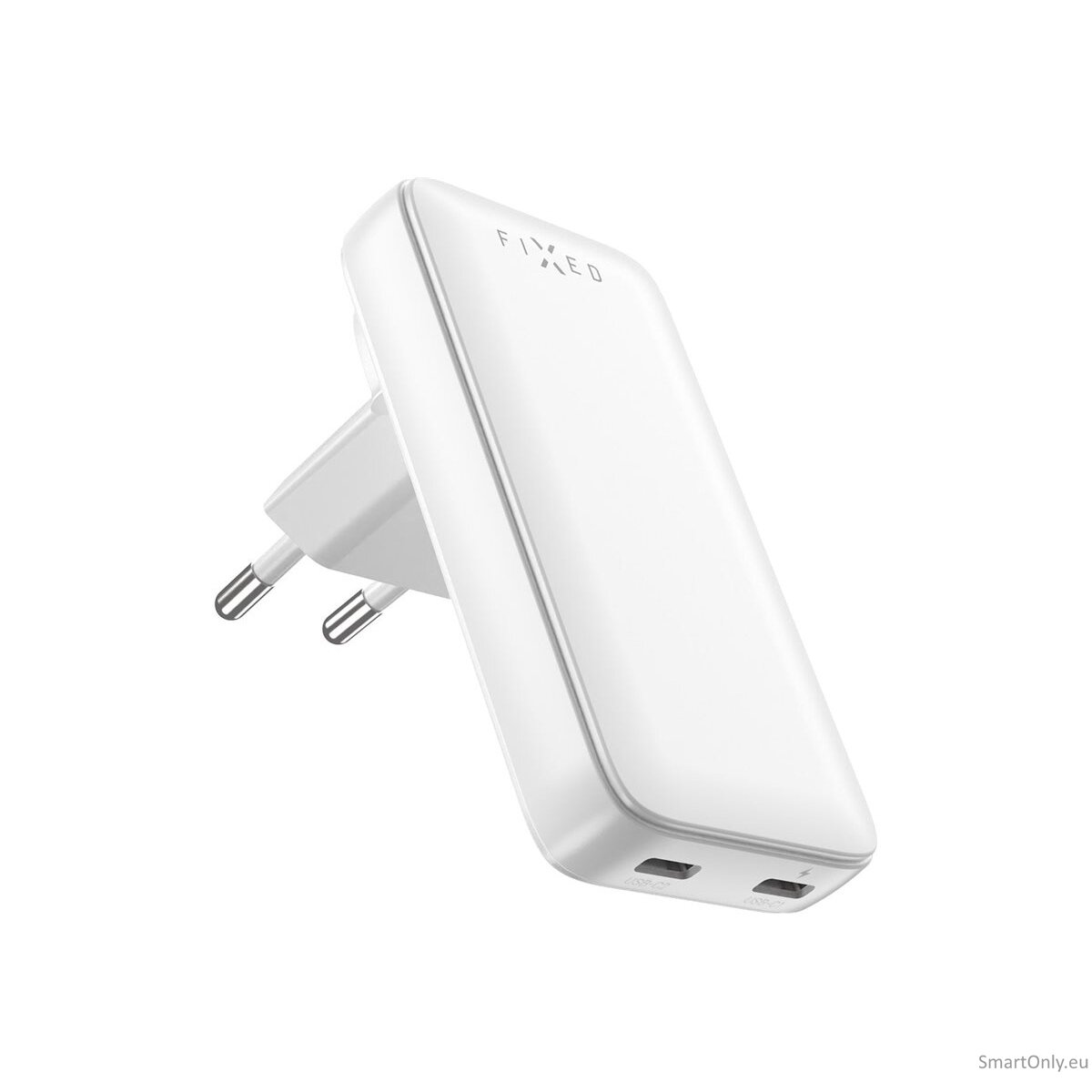 Fixed Slim Traveller 2xUSB-C Travel Charger with world adapters, GaN, 45W | White 4 Fixed Slim Traveller 2xUSB-C Travel Charger with world adapters, GaN, 45W | White 4
