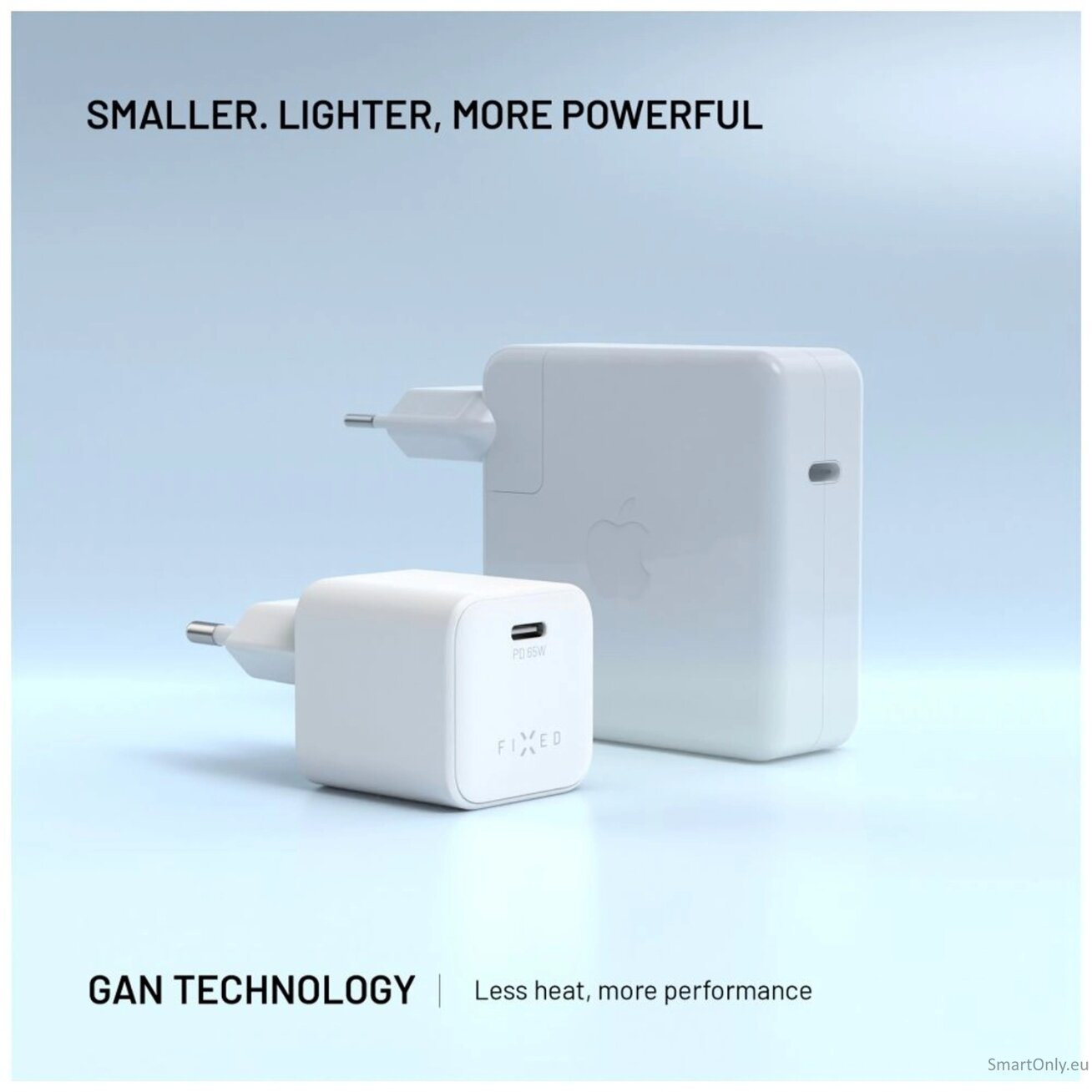Fixed Mini GaN power adapter with USB-C output and PD support, 65W 4