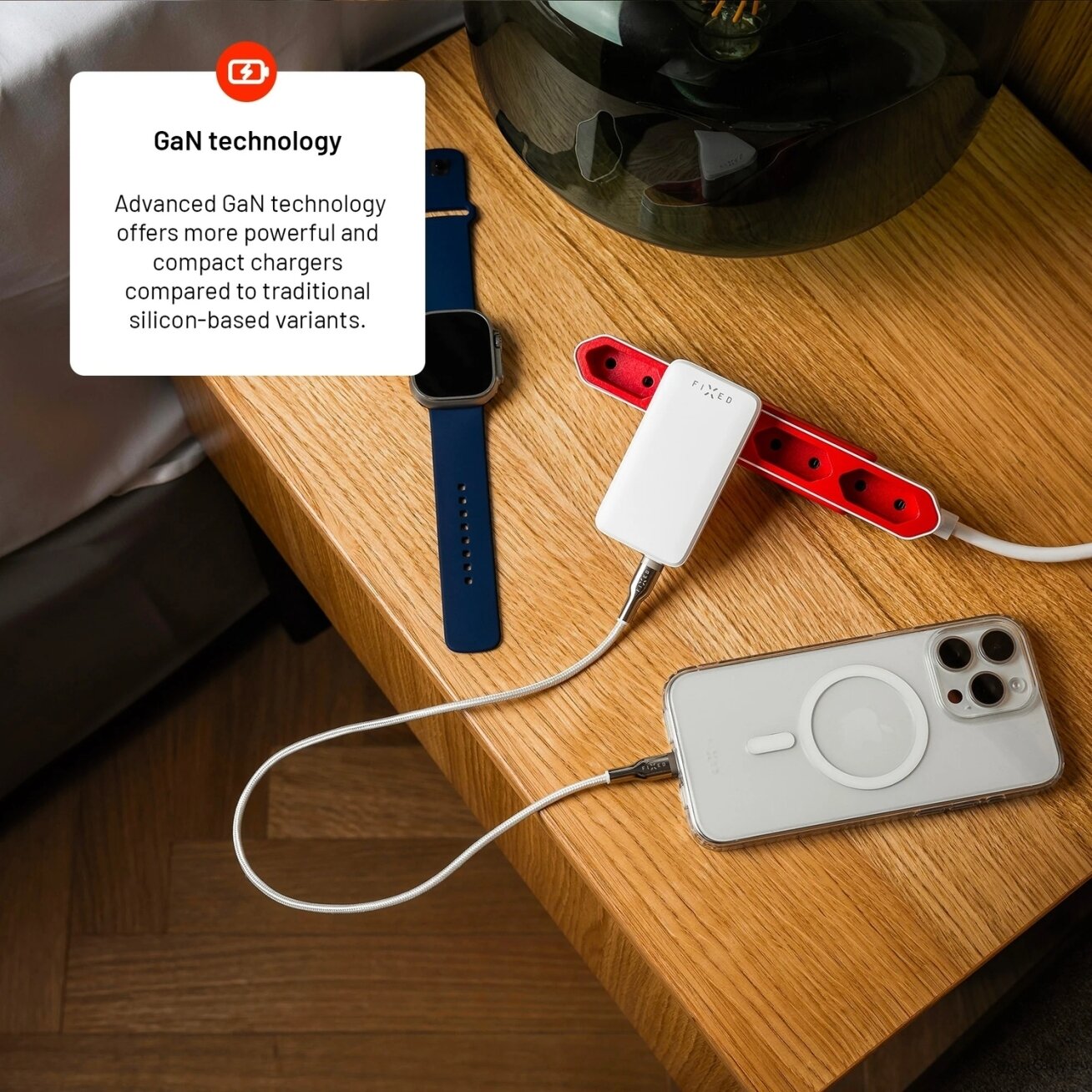 Fixed Slim 2xUSB-C Travel Charger, GaN, PD support 4