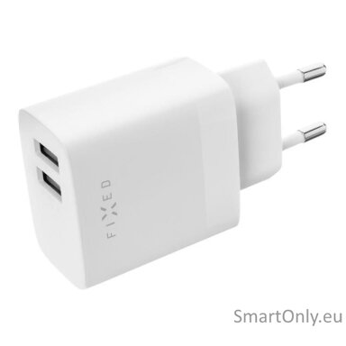 FIXED Dual USB Travel Charger 17W, White Fixed