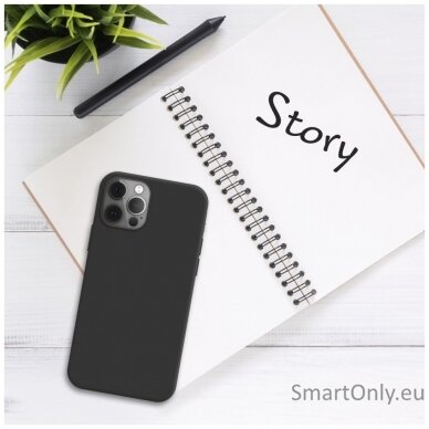 Fixed Story Back cover, Apple, iPhone 14 Plus, Rubberized, Black 3