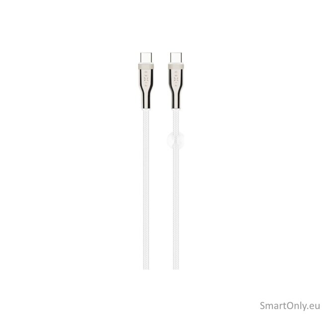 Fixed | Braided Cable, 100W | FIXDB-CC12-WH | White Fixed | Braided Cable, 100W | FIXDB-CC12-WH | White