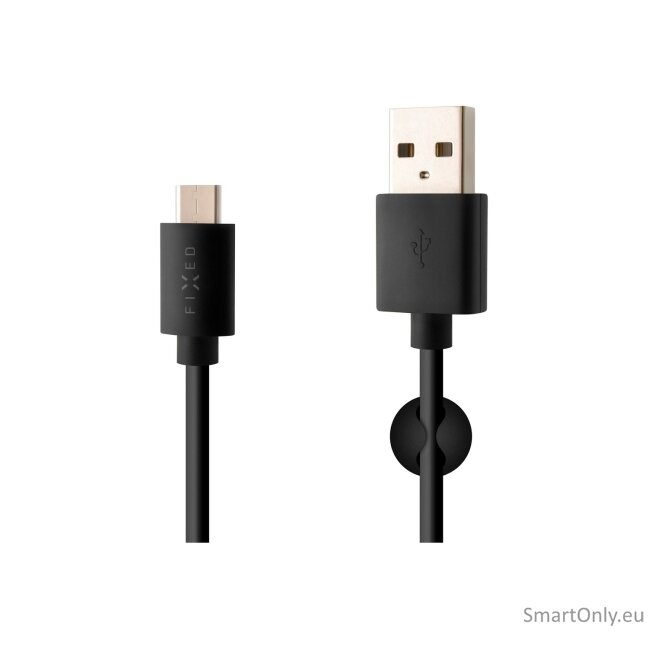 Fixed | Data And Charging Cable With USB/USB-C Connectors | Black Fixed | Data And Charging Cable With USB/USB-C Connectors | Black
