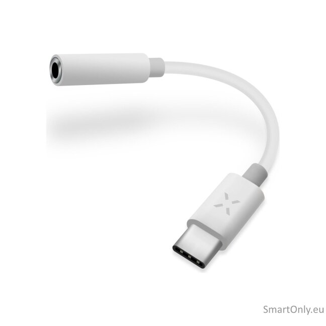 FIXED Link AdapterUSB-C/3.5mm jack, White FIXED Link AdapterUSB-C/3.5mm jack, White