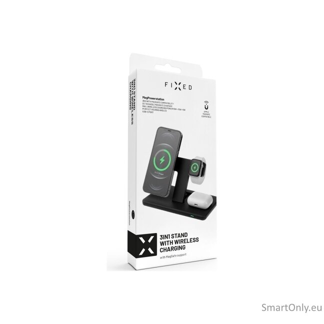Fixed | MagPowerstation 3-in-1 wireless charging stand with MagSafe mount support | FIXMPOS-BK 7 Fixed | MagPowerstation 3-in-1 wireless charging stand with MagSafe mount support | FIXMPOS-BK 7