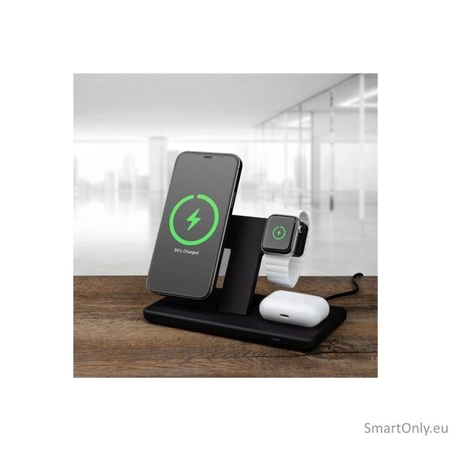 Fixed | MagPowerstation 3-in-1 wireless charging stand with MagSafe mount support | FIXMPOS-BK 8 Fixed | MagPowerstation 3-in-1 wireless charging stand with MagSafe mount support | FIXMPOS-BK 8