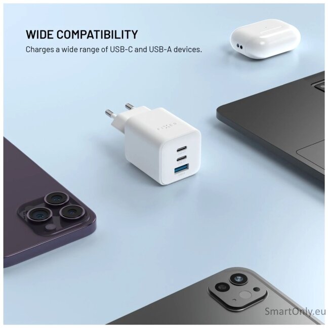 Fixed Mini 2x USB-C and USB GaN Charger 65W 1 Fixed Mini 2x USB-C and USB GaN Charger 65W 1