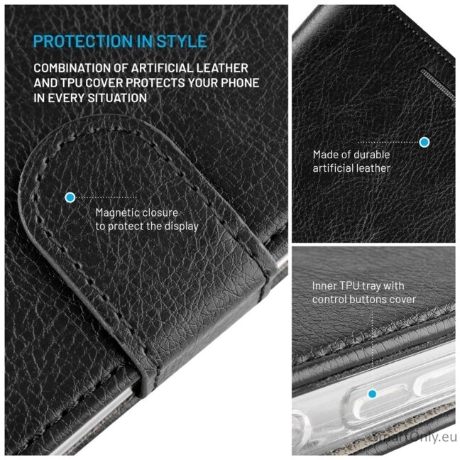 Fixed Opus | Book Case | Xiaomi | Redmi 15C 4G/5G | Leather | Black 2