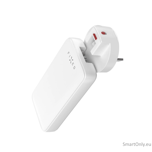 Fixed Slim Traveller 2xUSB-C Travel Charger with world adapters, GaN, 45W | White 1 Fixed Slim Traveller 2xUSB-C Travel Charger with world adapters, GaN, 45W | White 1