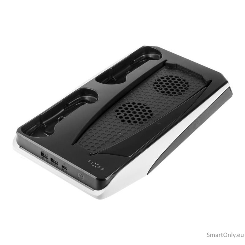 Fixed Multifunctional Station for PlayStation 5 with Cooling and Charging for two DualSense Controllers | FIXPS5-MCS-BW Fixed Multifunctional Station for PlayStation 5 with Cooling and Charging for two DualSense Controllers | FIXPS5-MCS-BW