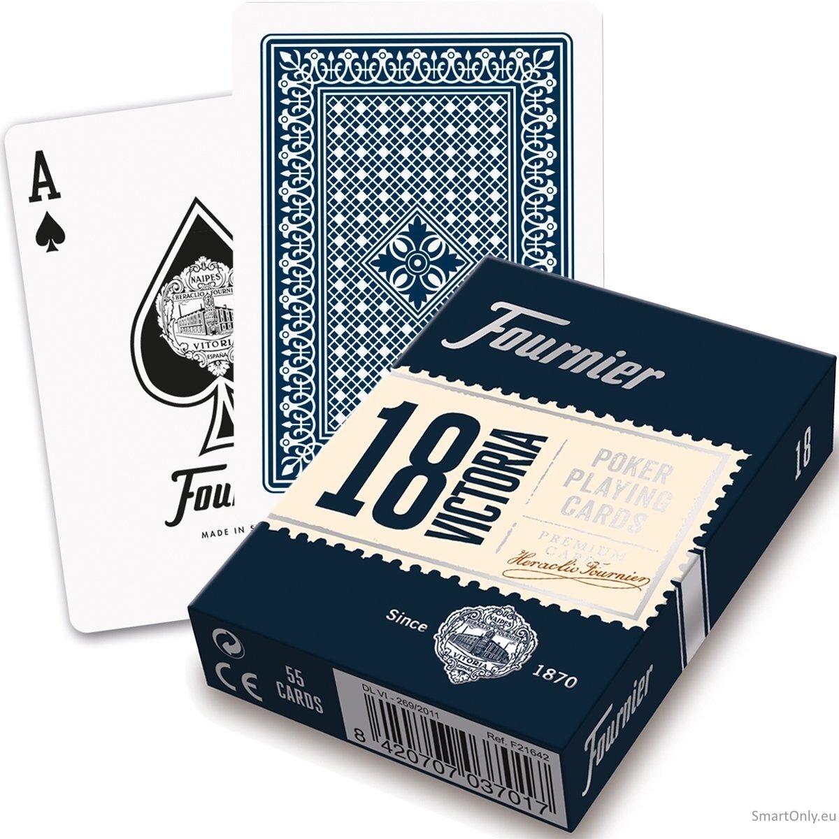 Fournier Victoria 18 pokerio kortos (Mėlyna) Fournier Victoria 18 pokerio kortos (Mėlyna)