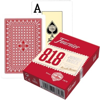 fournier-818-pokerio-kortos-raudona