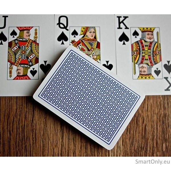 Fournier 818 Linen Finish Pokerio kortos (Mėlyna) 3 Fournier 818 Linen Finish Pokerio kortos (Mėlyna) 3
