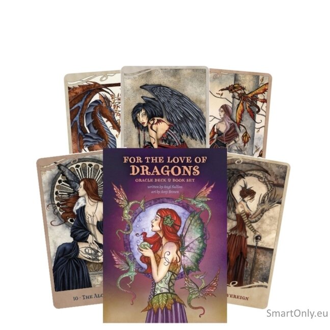 For The Love Of Dragons Oracle kortų ir knygos rinkinys US Games Systems
