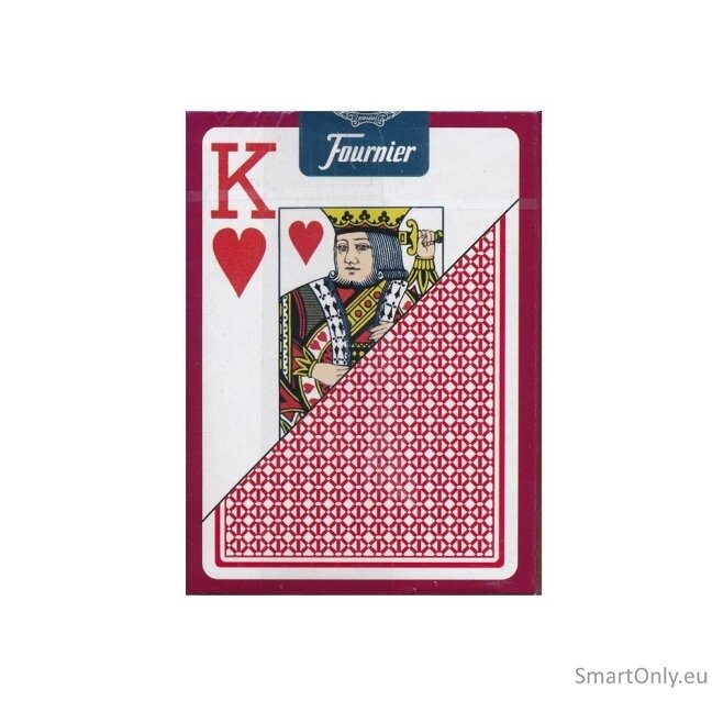 Fournier 818 Linen Finish Pokerio kortos (Raudona) 3 Fournier 818 Linen Finish Pokerio kortos (Raudona) 3