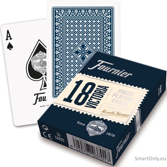 Fournier Victoria 18 pokerio kortos (Mėlyna) Fournier Victoria 18 pokerio kortos (Mėlyna)